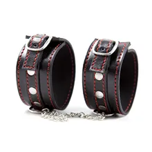 Metal PU Leather Handcuffs Slave Fetish Sex Toys For Couples Bondage Hand Cuffs Adult Games Bdsm Restraints Tools Sex Game Metal PU Leather Handcuffs Slave Fetish Sex Toys For Couples Bondage Hand Cuffs Adult Games Bdsm Restraints Tools Sex Game