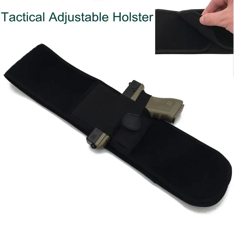 Elastic Belly Band Pistol Gun Holster Undercover Adjustable Waist