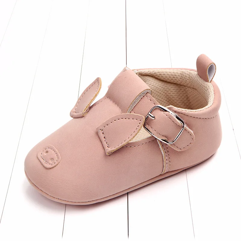 Милая детская обувь для девочек; мягкие мокасины; весенние кроссовки с рисунком кота для маленьких девочек; обувь для новорожденных мальчиков; обувь для малышей - Цвет: Brown Pig