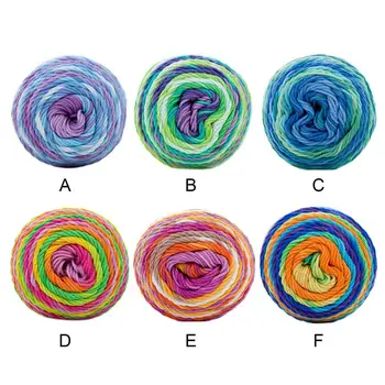 

Multicolor Cotton Yarn Wonderful Knitting Roll DIY Hand Crochet Thread Handwork Craft Supplies For Home Woman 250g 1093 yards