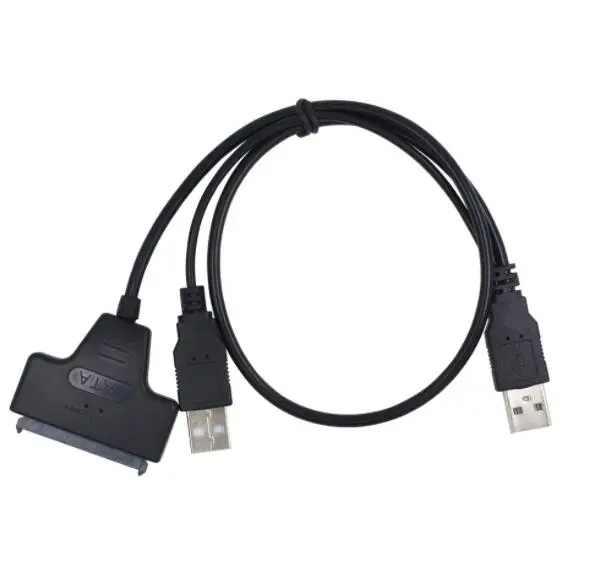 Usb 2 0 до 7 15 22 Pin Sata адаптер Кабели внешняя мощность для 5 ''Ssd Hdd конвертер