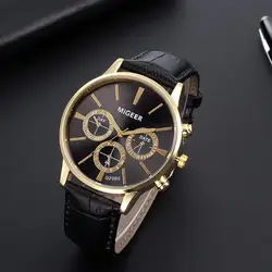 Susenstone Классический Новый для мужчин часы наручные часы кожаный ремешок Кварцевые повседневное часы Relogio Masculino для мужчин наручные часы кожа