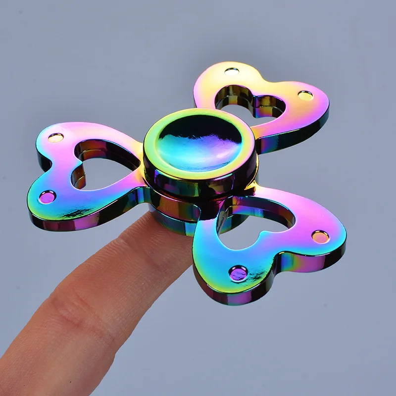 

Tri-Spinner Fidget Toys Pattern Hand Fidget Spinner Rainbow Fidget Spinner Metal And ADHD Relieve Stress Toys New Gift BBN02
