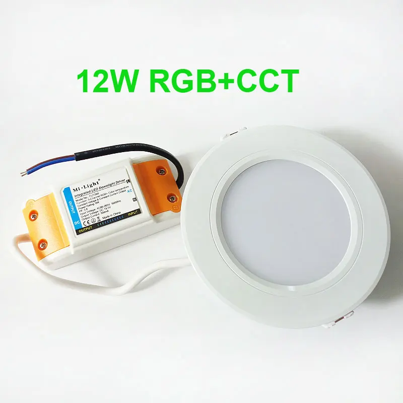 

MiLight 12W RBG+CCT LED Dimmable Downlight Panel Light 2.4GHz RF Remote Controllable