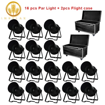 

IMRELAX 16pcs Long Life Time 3200K 200W COB LED Par Light With Flight Case Package Warm White LED DMX Stage Light For Party KTV