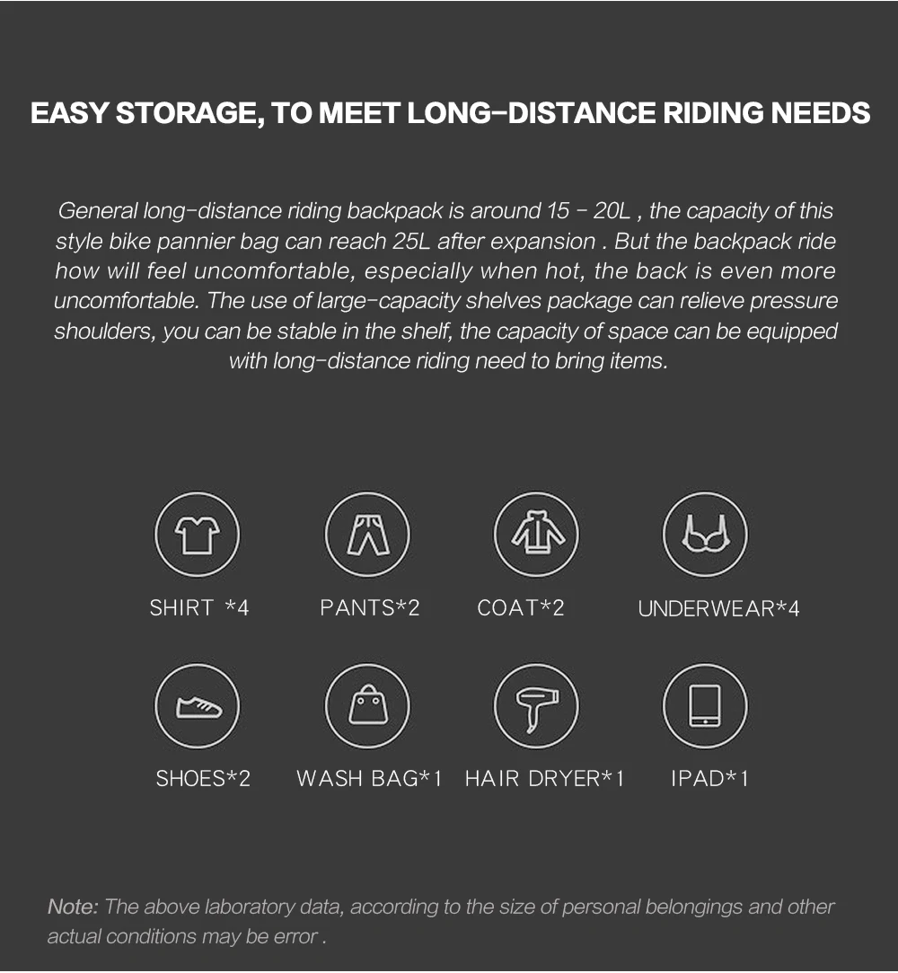 Cheap RHINOWALK MTB Road Bike Bicycle Rear Rack Pannier Bag Waterproof 25L Cycling Rear Seat Bag Shoulder Bag Bike Accessories 23 Cheap RHINOWALK MTB Road Bike Bicycle Rear Rack Pannier Bag Waterproof 25L Cycling Rear Seat Bag Shoulder Bag Bike Accessories 23