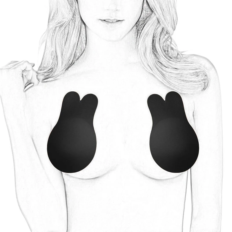 

2019 Lingerie Femme Sexy Strapless Invisible Push Up Bralette Self Adhesive Seamless Sticky Rabbit Bras For Women Party Dress