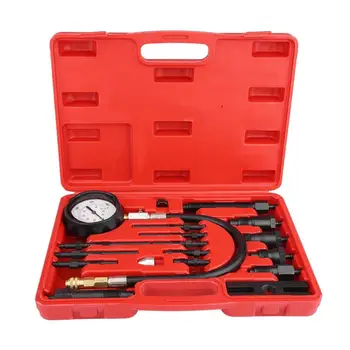 

17Pcs Auto Tractor Diesel TDI CDI Engine Compression Tester Diagnosis Test Pressure Gauge Kit Diesel Compression Gauge