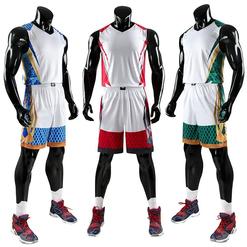 

Summer Basketball Clothing Suit Adult Quicl-drying Breathable Training Set Jerseys Sleeveless+Shorts Kids Uniform Custom Suit
