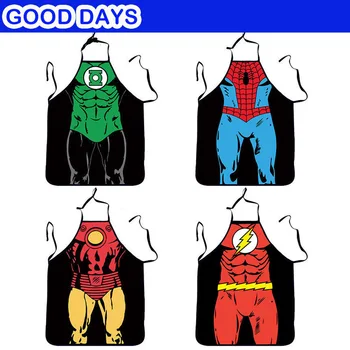 

Creative Super Hero Apron Spiderman Iron man Flash man Green Man Sexy Funny Laugh Blame Fun Party Wedding Birthday Gift