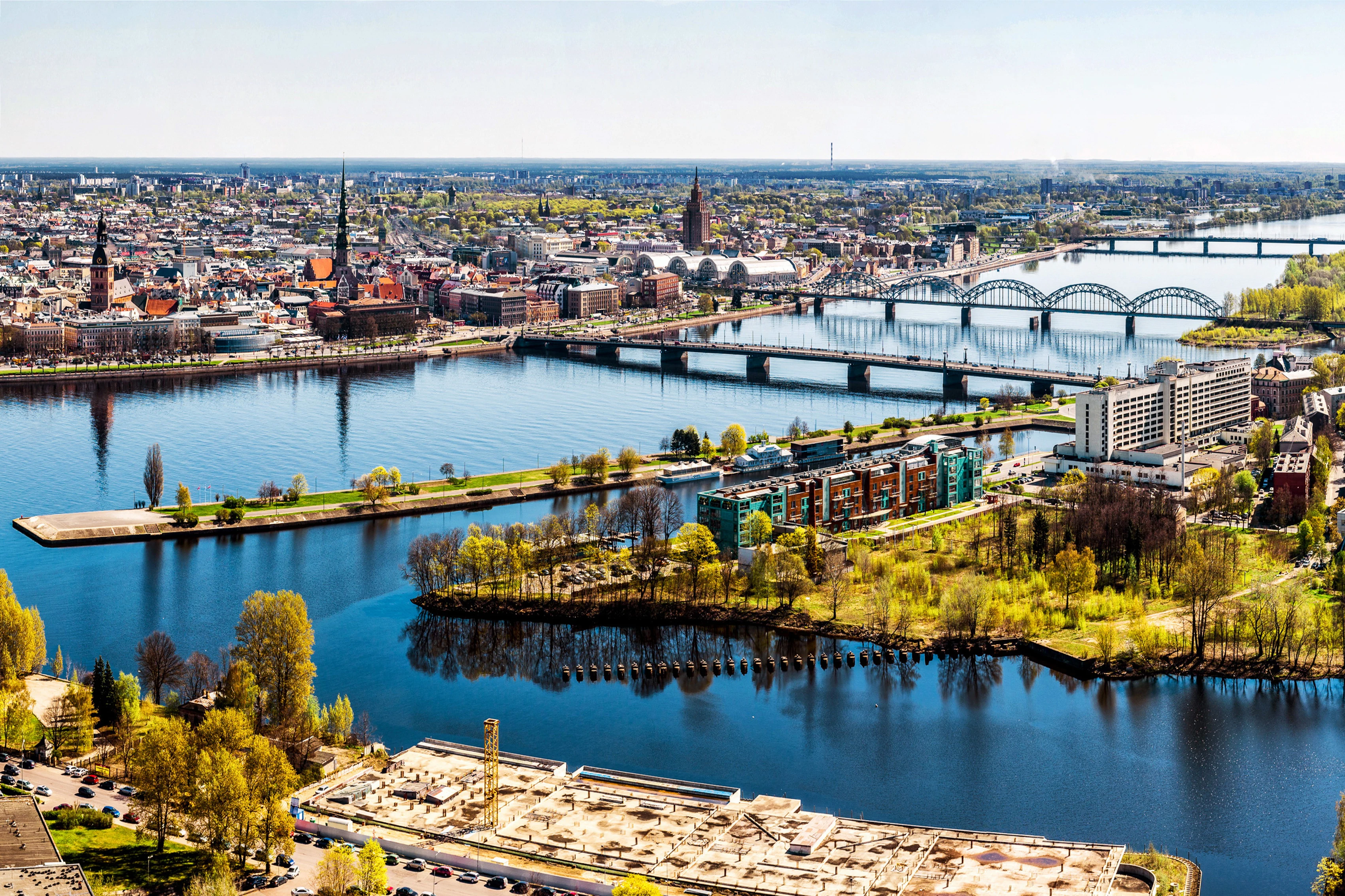 Home decoration bridges Riga Latvia home panorama river