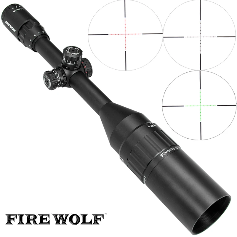 

FIRE WOLF Silver 3-9x50AOE Riflescopes Rifle Scope Hunting Scope W/ Mounts