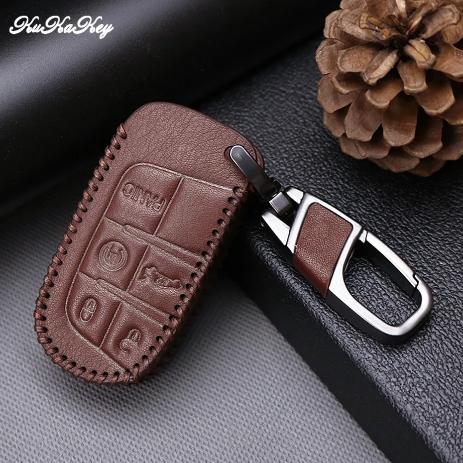 

For Fiat Punto Dodge Journey Charger Jeep Renegade Grand Cherokee Chrysler 200 300 Car Key Case Cover Protective Key Shell Skin