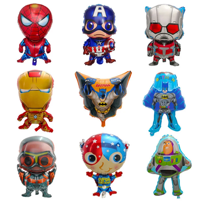 3D las sirenas de hierro, Batman, Hombre Araña, unicornio de Globos de helio vengadores super héroe fiesta de cumpleaños Decoración Juguetes de los niños 3D las sirenas de hierro, Batman, Hombre Araña, unicornio de Globos de helio vengadores super héroe fiesta de cumpleaños Decoración Juguetes de los niños