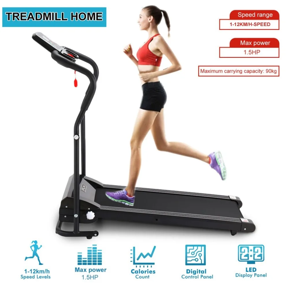 

Multifunction Electric Treadmill Slimming Fat Burning Exercise Equipment Wide Run Belt Folding Treadmill Home Gym For Training