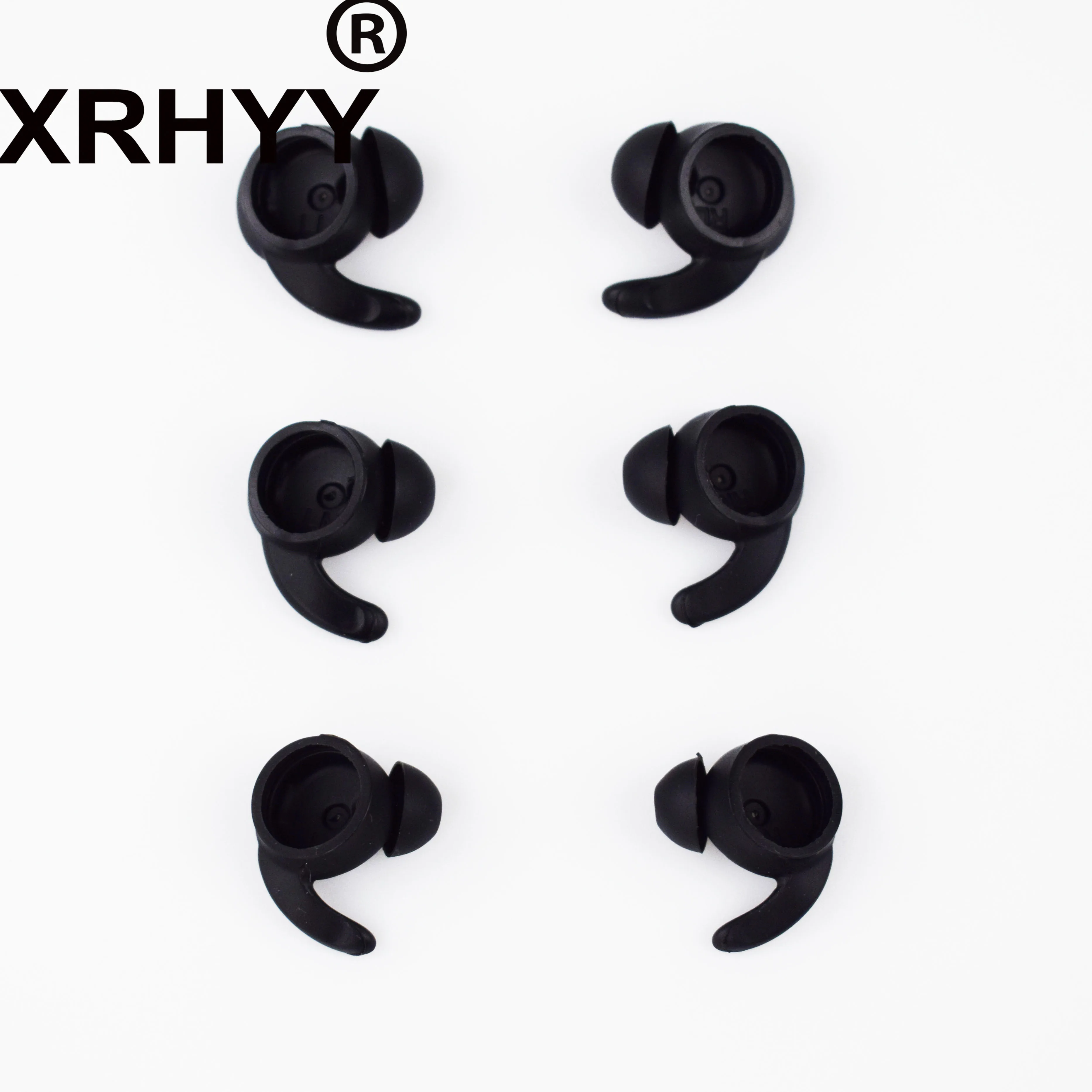 

XRHYY 3Pairs Silicone Replacement Ear Buds Tips Black For Huawei Honor XSport AM61 Headset Noise Isolation Headphones ( L/M/S )