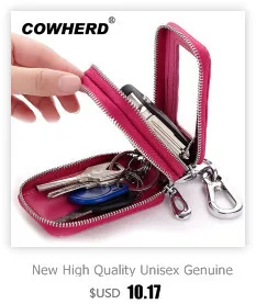 4 Colors Brand Multifunction Bag Women& Men Genuine Cow Leather key holders Double Zipper Key Card Wallet Car Key Case,YK946