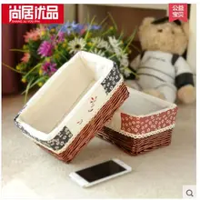 Плетеная корзина для хранения украшение дома краткое