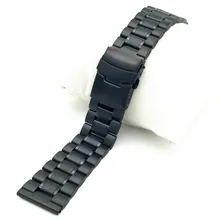 Solid 316L Stainless Steel Watchbands Silver 18mm 20mm22mm 24mm Metal Watch Band Strap Wrist Watches Bracelet 24mm silicone rubber watch band for sony smartwatch 2 sw2 dual brush 316l stainless steel buckle strap wrist belt bracelet black