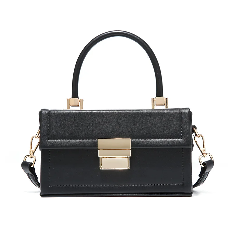 Vento Marea Box Сумки через плечо для женщин дизайнерская сумка из искусственной кожи женская винтажная сумка на плечо кошелек для девушек дамская сумочка - Цвет: Black