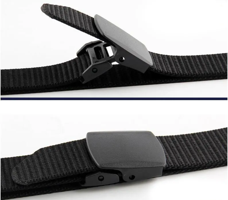 Nylon Military Tactical Men Belt 2 Pack bing Canvas Outdoor  Belt With Plastic Bucklein