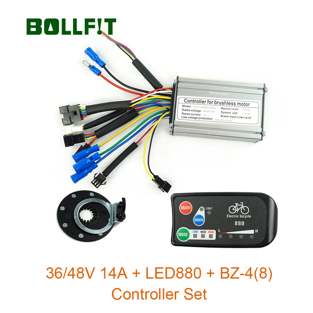 Clearance 36V48V 250W 350W 14A Controller LED880 Display Meter PAS Set E-bike Conversion Kit  Hall Sensor 6