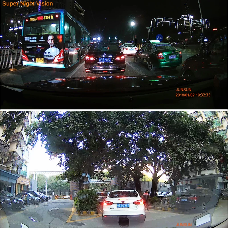 Junsun H9 Super Night Vision Car DVR Camera ADAS/LDWS FHD 1296P/1080P 3 \