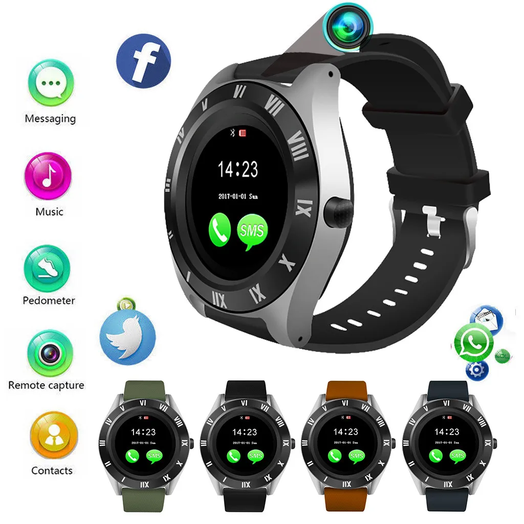 

Smart Watch Camera Phone Mate 4G GSM SIM TF Ca For Android For Samsung Adjustable For Amazfit Bip Strap Bracelet Watch #Y8