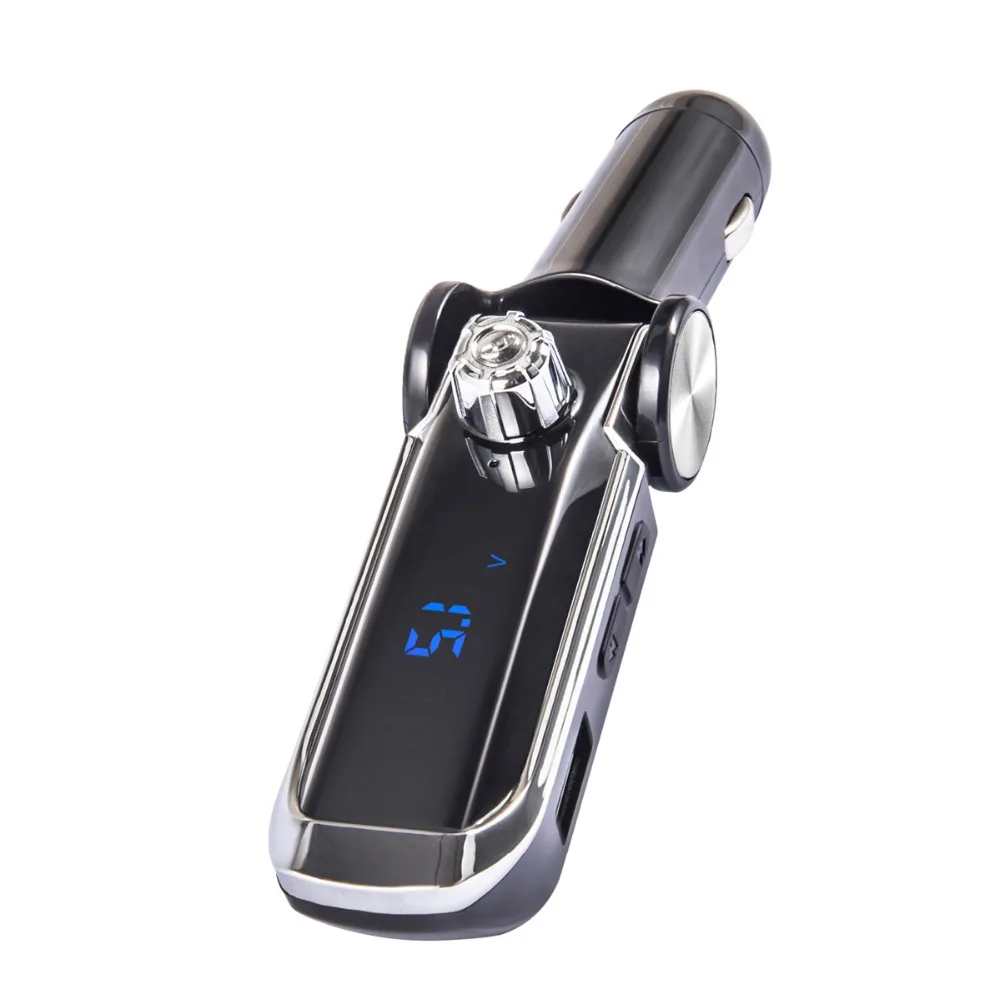 

Hands Free Wireless Bluetooth Fm Transmitter BBL02 FM Modulator Car Kit A2DP 5V 2.1A USB Charger TF Card and USB Flash Support