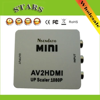 

1080P RCA AV to HDMI Converter Adapter Mini Composite CVBS to HDMI AV2HDMI Splitter Switch cable for TV,Wholesale Free Shipping