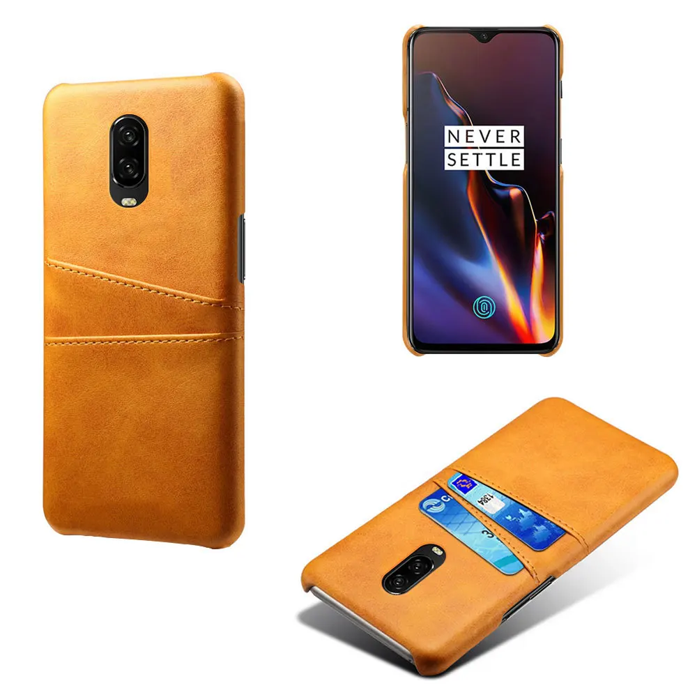 Классический чехол для телефона из искусственной кожи, чехол для Oneplus 6 T 6 5 5 T 7, Двойной Бумажник для карт, карманная задняя крышка, чехол для 6 T, слоты для карт