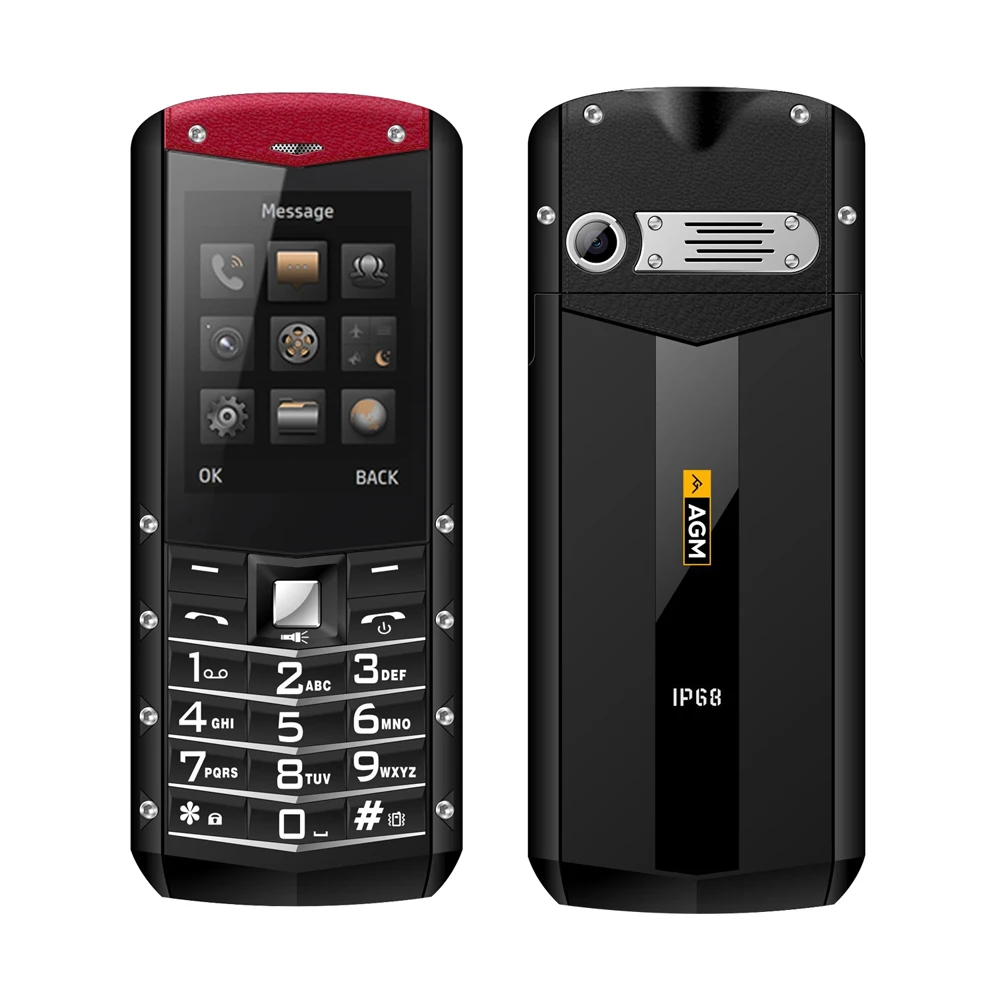 AGM M2 IP68 2G GSM функция разблокированный телефон с тройной защитой 2,4 дюйма SC6531DA 32 Мб+ 32 Мб 1970 Мп задняя камера мАч батарея - Цвет: Серебристый