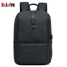 HeloFrn Preppy Style Men Backpack Laptop USB Charging College Student Bags Male Laptop Backpack Women Simple Travel Mochila