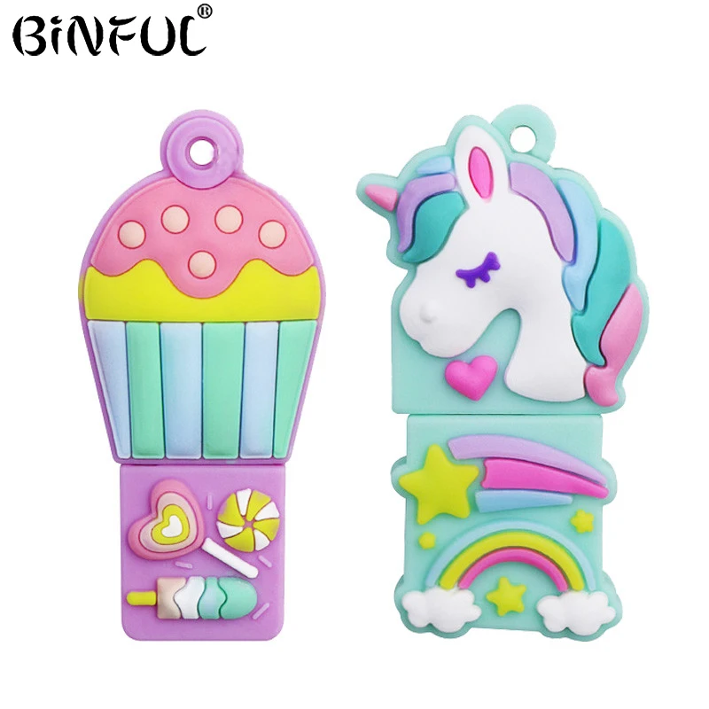 

Pen drive Unicorn Silicone USB Flash Drive 32GB 64GB 16GB 8GB 4GB Flash Memory Stick Waterproof Pen Drive USB 2.0 USB Disk Gifts