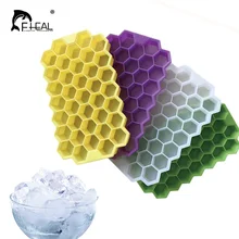 FHEAL 1 шт форма для льда вафельная Форма шестиугольник силиконовая форма для льда Барные инструменты желе, конфеты шоколадные лотки с крышкой