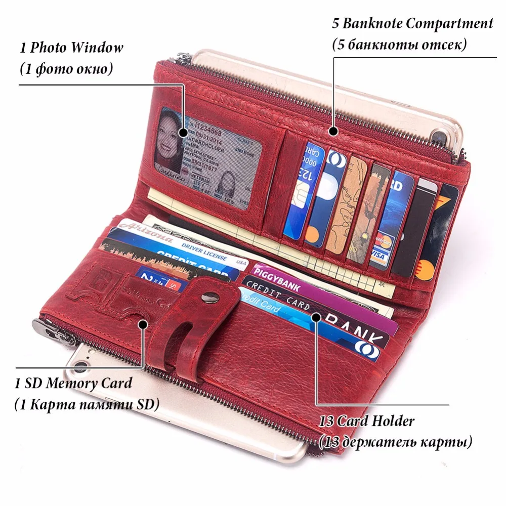Модный женский кошелек из натуральной кожи с несколькими карманами, женские кошельки, женские кошельки, клатч для сотового телефона, vallet portefeuille femme