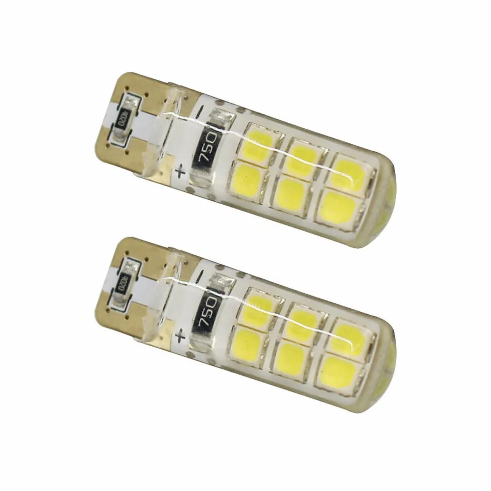 10x T10 194 W5W COB 2835 SMD 12LED автомобилей CANBUS супер яркая лампочка для подсветки номерного знака 2 Вт светодиодные фары