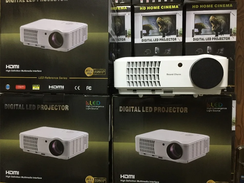 Full HD светодиодный проектор Sound Charm для ТВ Android HDMI 3D домашнего кинотеатра|home projector|pc