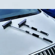 Car Glass Scratch Double Sided Window Glass Wiper Stainless Steel Rubber Window Cleaner Car Double- Sided Glass Window Cleaning