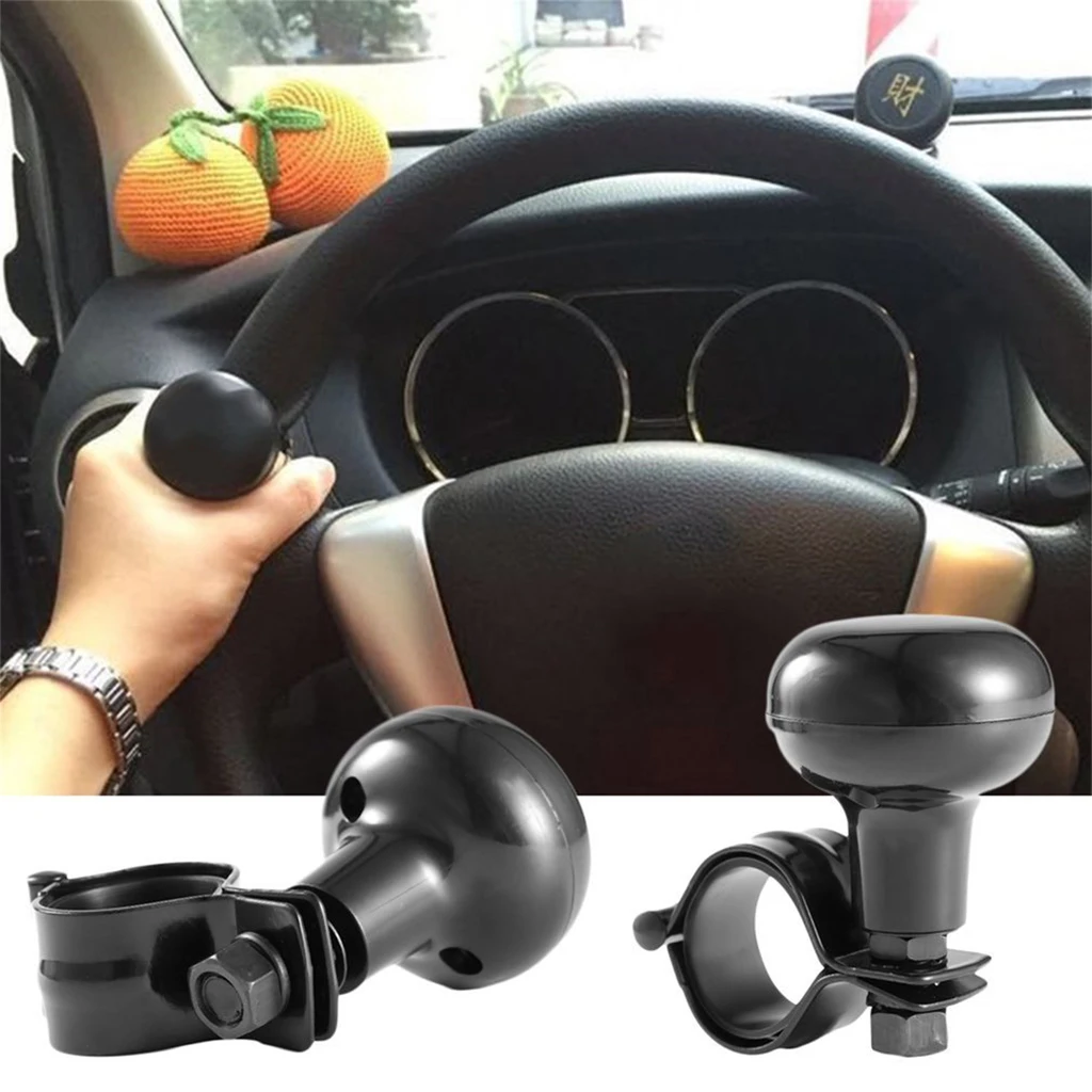 Maxmartt Universal Car Steering Wheel Knob Spinner Power Handle Ball Wheel Booster Black