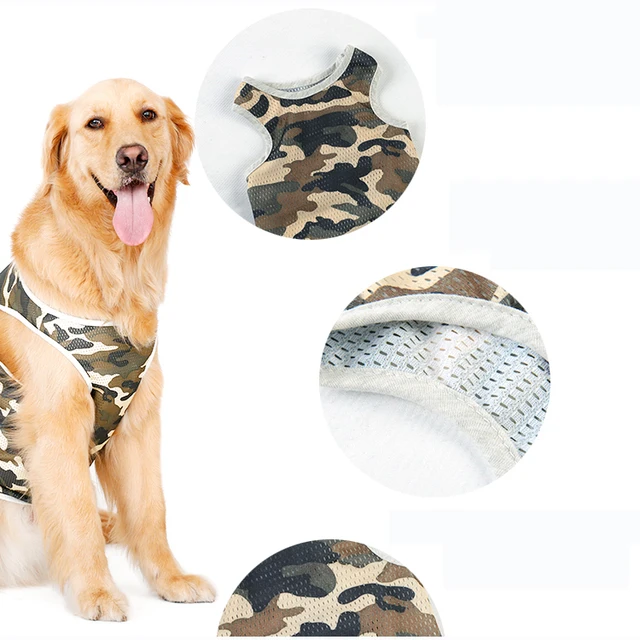 Buy Camouflage Large Dog Summer Clothes Big Dog T