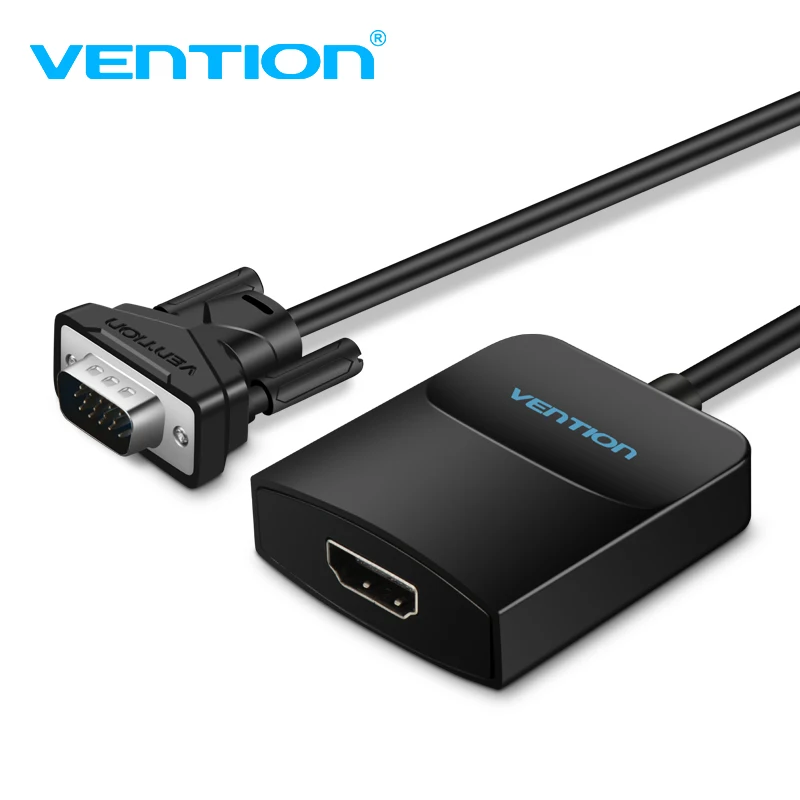 Vention Active VGA to HDMI Adapter Cable Converter with Audio 1080P for PC Laptop to HDTV Projector with built-in chipset vention hdmi to dvi converter full hd 1080p audio converter adapter with dual audio interface for hdtv projector drop shipping