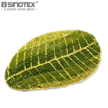 

Floor Mat Carpet Polyester Leave Soft Doormat Shaggy Anti-slip Water-absorption Bath Rug for Living Room Bathroom Bedroom 1PCS