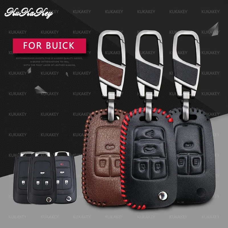 

Leather Remote Car Key Case Cover For Buick Opel VAUXHALL Astra Corsa Antara Meriva Insignia For Chevrolet Cruze 3/4Button