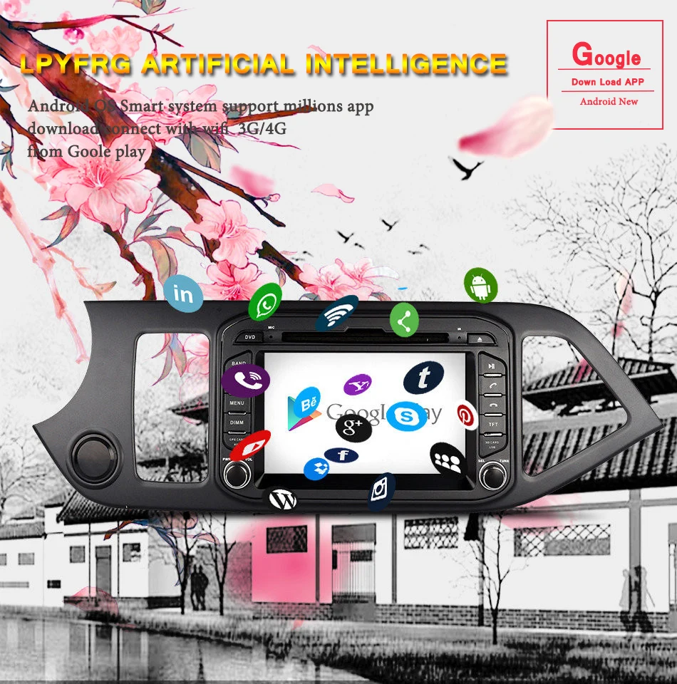 Flash Deal 4GB RAM 4G WIFI Android 9.0 Octa Core DAB+ RDS Car DVD GPS Radio Player For Kia Picanto Morning 2011-2016 Tape Recorder 4