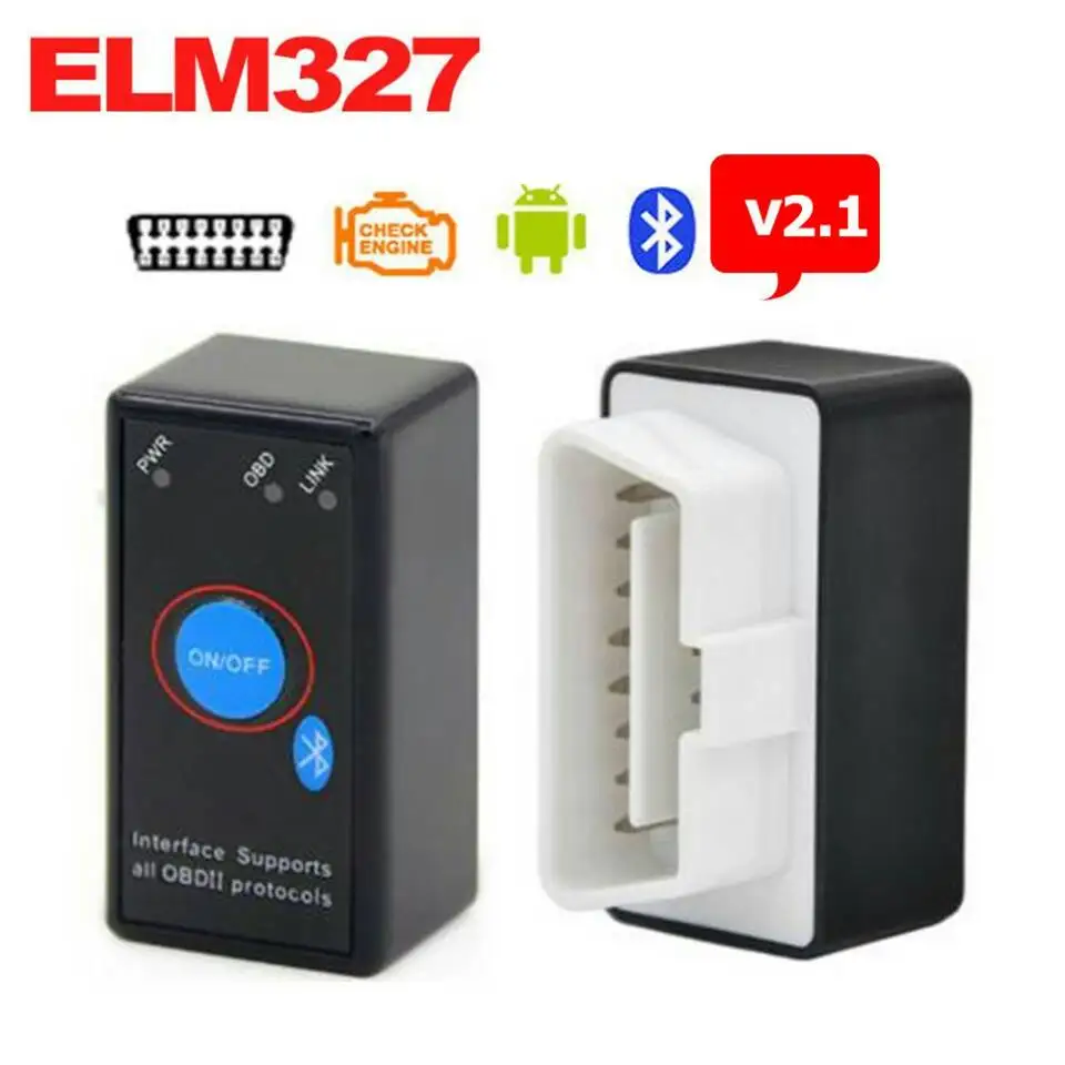 ELM327 Bluetooth V2.1 with Power Switch ODB2 ODBII OBD II ELM 327 Bluetooth Tester Car Auto ... ELM327 Bluetooth V2.1 with Power Switch ODB2 ODBII OBD II ELM 327 Bluetooth Tester Car Auto ...