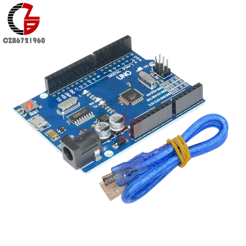 

Micro USB UNO R3 MEGA328P CH340 CH340G Board ATMEGA328P-AU Controller Module Replace ATmega16U2 One DIY Kit
