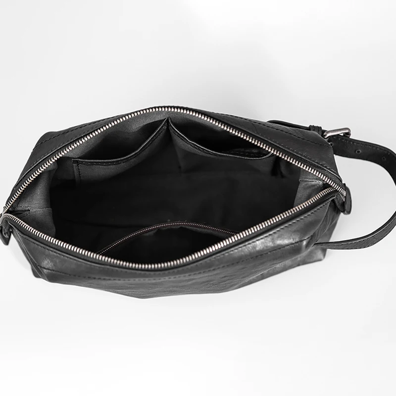 AETOO Handbag men's leather trendy fashion business casual mobile phone pack large capacity men's cowhide handbag