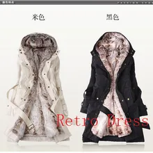 Женское шерстяное пальто, зимняя подкладка, Тренч, пальто средней длины, тонкая Меховая куртка верхняя одежда, кашемировое пальто размера плюс, женская одежда 3XL