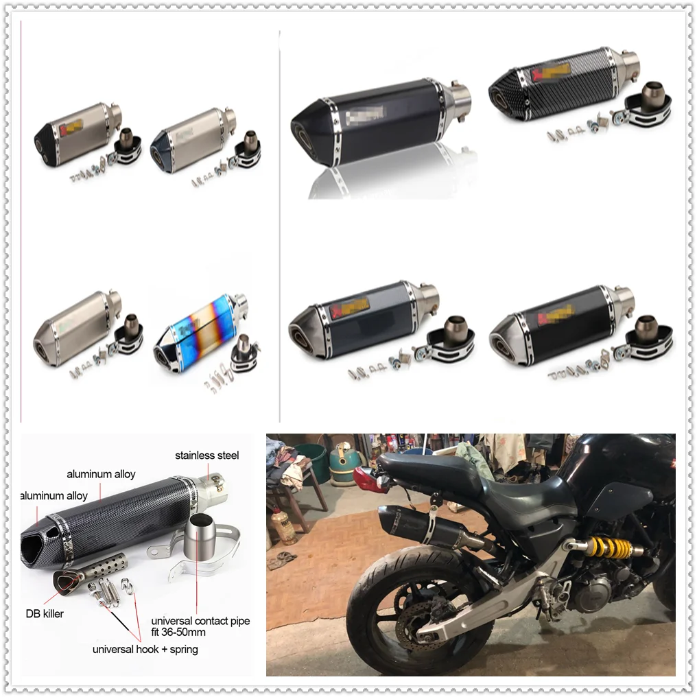 

Motorcycle Exhaust pipe Muffler DB killer for Ford Shelby SYNus King GTX1 Freestyle Fairlane Equator BA Ranger Mustang Ka